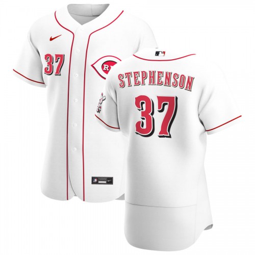 Cincinnati Cincinnati Reds #37 Tyler Stephenson Men's White Home 2020 Authentic Player Jersey Men's