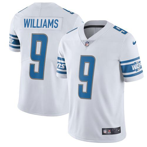 Lions #9 Jameson Williams White Youth Stitched Vapor Untouchable Limited Jersey