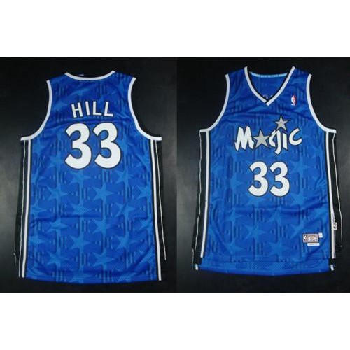Mitchell And Ness Orlando Magic #33 Grant Hill Blue Stitched Jersey Mens