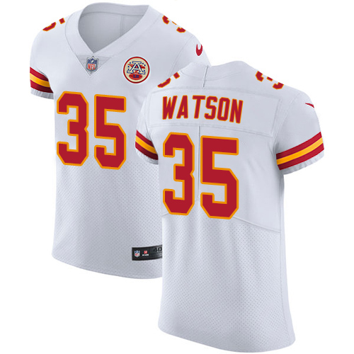 Chiefs #35 Jaylen Watson White Men's Stitched Vapor Untouchable Elite Jersey