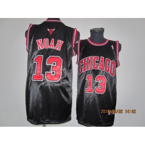 Chicago Bulls #13 Joakim Noah Stitched Black Jersey Mens