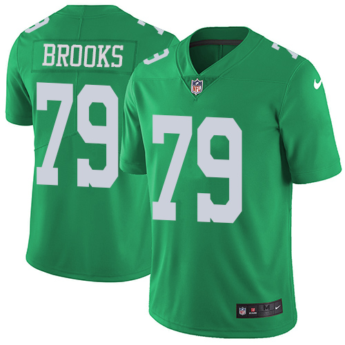 Philadelphia Eagles #79 Brandon Brooks Green Youth Stitched Limited Rush Jersey Youth