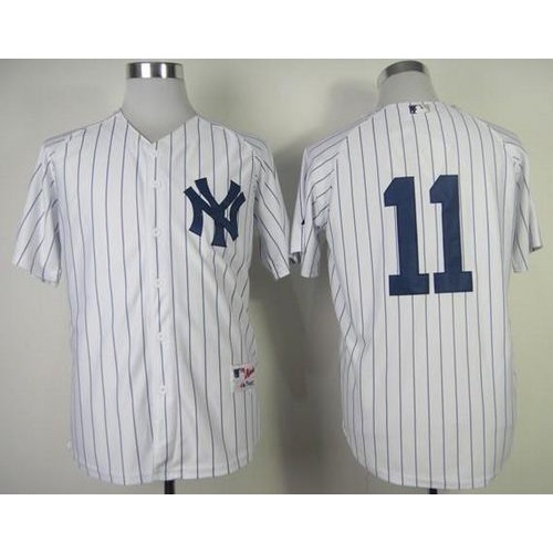 New York Yankees #11 Brett Gardner White Stitched Jersey Men's