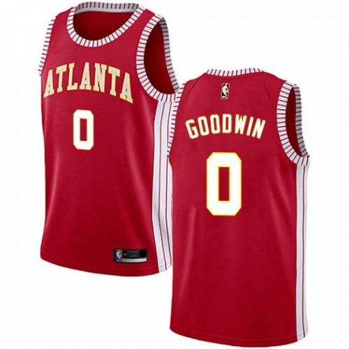 Atlanta Hawks #0 Brandon Goodwin Red Swingman Statement Edition Jersey Mens