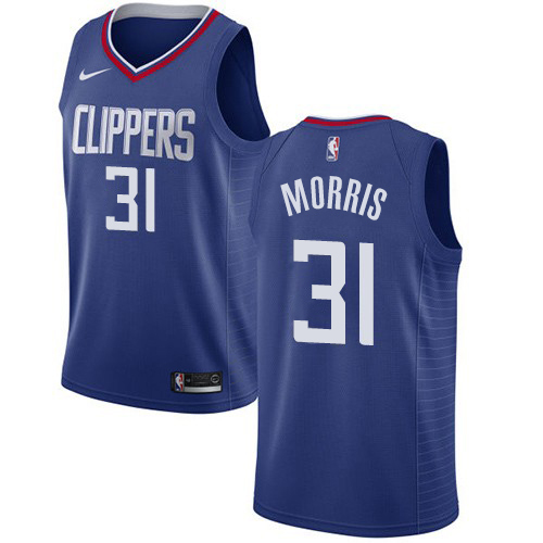 Los Angeles Clippers #31 Marcus Morris Blue Womens Swingman Icon Edition Jersey Womens