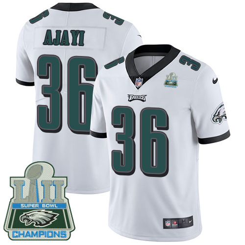 Philadelphia Eagles #36 Jay Ajayi White Super Bowl LII Champions Youth Stitched Vapor Untouchable Limited Jersey Youth