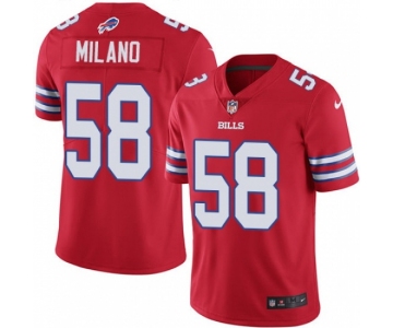 Men's Womens Youth Kids Buffalo Bills #58 Matt Milano Red Stitched Elite Rush Jersey