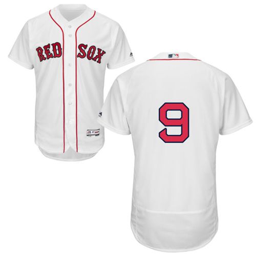 Boston Red Sox #9 Ted Williams White Flexbase Authentic Collection Stitched Jersey Men's