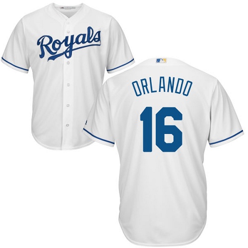 Kansas City Royals #16 Paulo Orlando White Cool Base Stitched Youth Jersey Youth