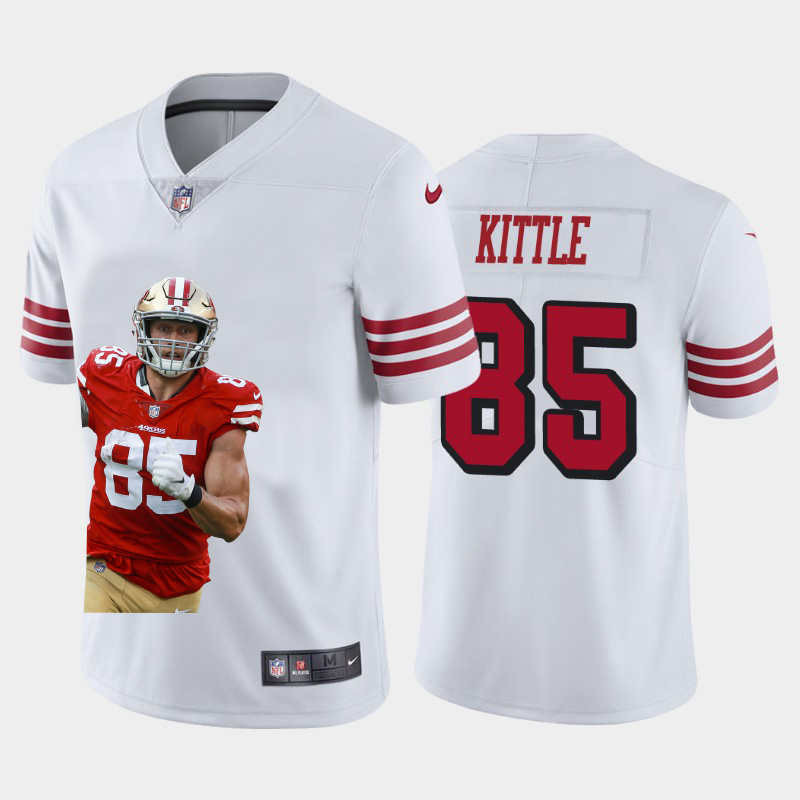San Francisco 49ers #85 George Kittle Team Hero 2 Rush Vapor Limited Jersey White