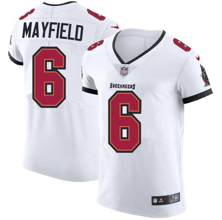 Tampa Bay Buccaneers #6 Baker Mayfield Men's White Vapor Elite Jersey