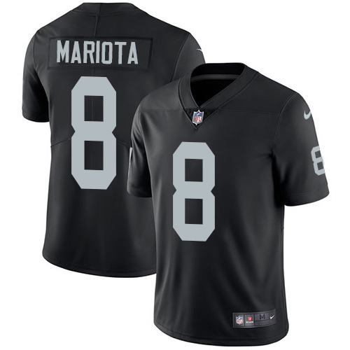 Las Vegas Raiders #8 Marcus Mariota Black Team Color Men's Stitched Vapor Untouchable Limited Jersey Men's