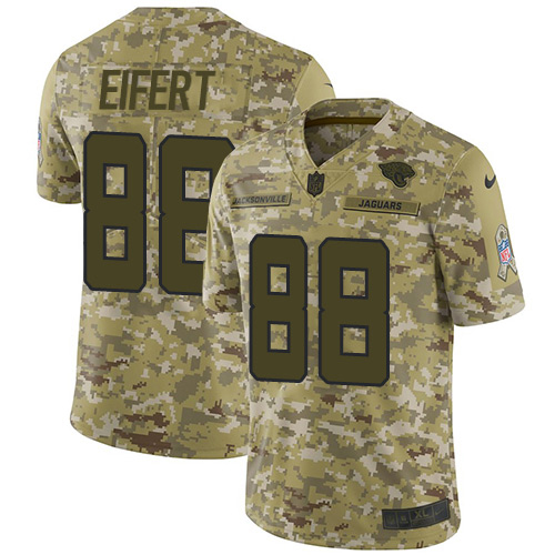 Jacksonville Jaguars #88 Tyler Eifert Camo Men's Stitched Limited 2018 Salute To Service Jersey Men's