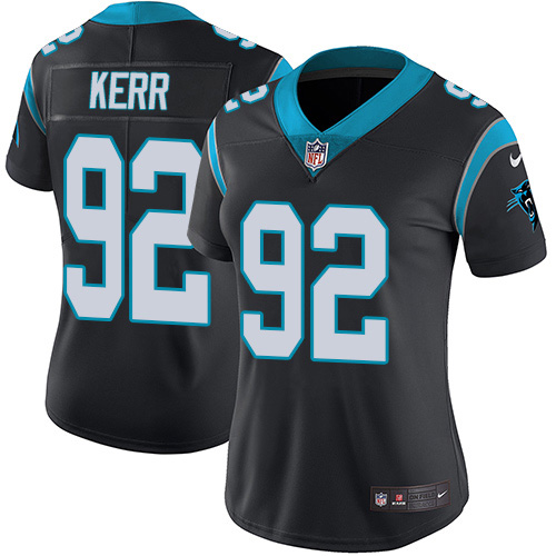 Carolina Panthers #92 Zach Kerr Black Team Color Women's Stitched Vapor Untouchable Limited Jersey Womens
