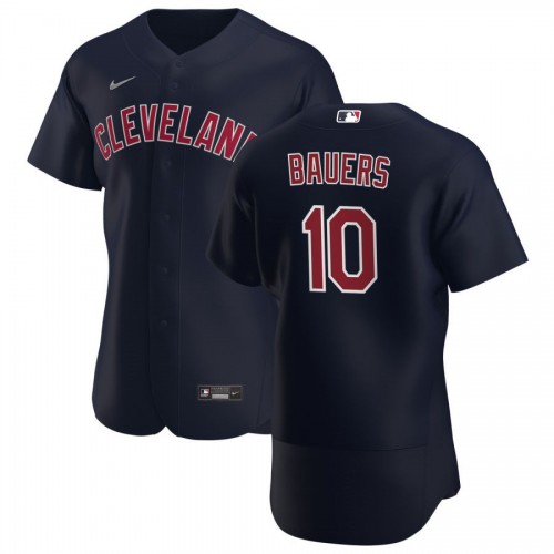 Cleveland Guardians #10 Jake Bauers Men's Navy Alternate 2020 Authentic Player Jersey Men's