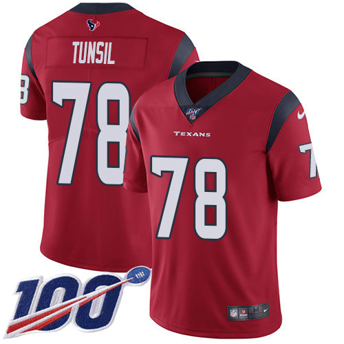 Houston Texans #78 Laremy Tunsil Red Alternate Men's Stitched 100th Season Vapor Untouchable Limited Jersey Men's
