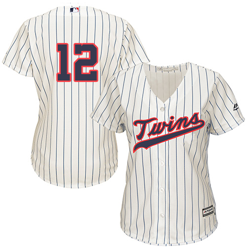 Minnesota Twins #12 Jake Odorizzi Cream Strip Alternate Women's Stitched Jersey Womens