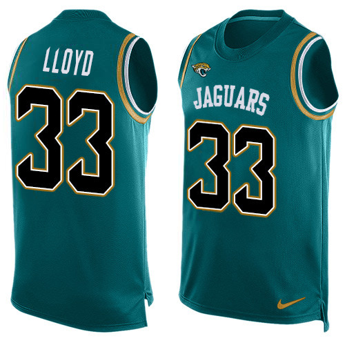 Jaguars #33 Devin Lloyd Teal Green Team Color Men's Stitched Limited Tank Top Jersey