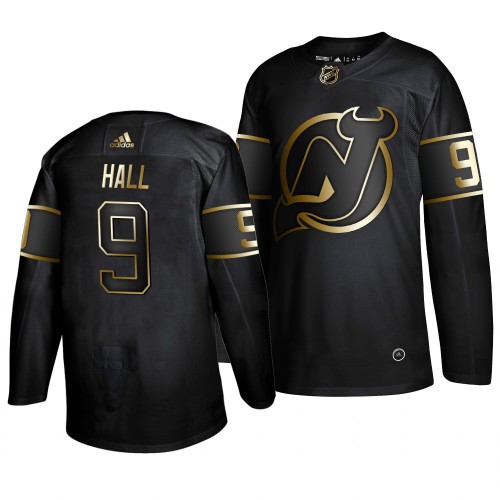 Adidas New Jersey Devils #9 Taylor Hall Men's 2019 Black Golden Edition Authentic Stitched Jersey Men's