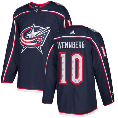 Adidas Columbus Blue Jackets #10 Alexander Wennberg Navy Blue Home Authentic Stitched Youth Jersey Youth