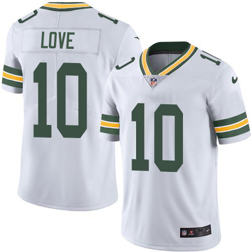 Packers #10 Jordan Love White Men's Stitched Vapor Untouchable Limited Jersey