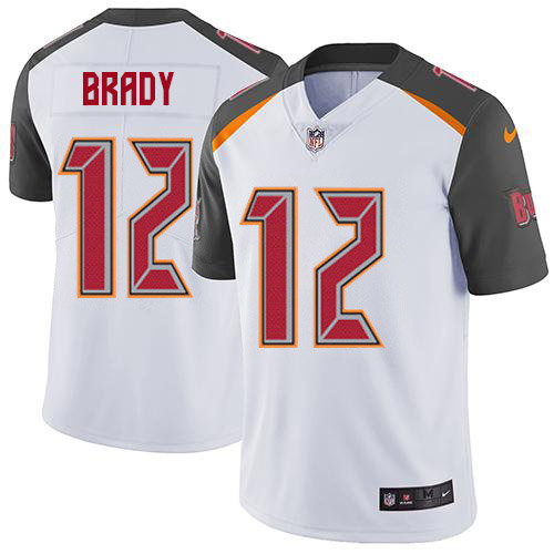 Buccaneers #12 Tom Brady White Youth Stitched Vapor Untouchable Limited Jersey