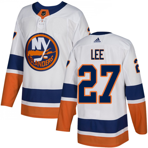 Adidas New York Islanders #27 Anders Lee White Road Authentic Stitched Youth Jersey Youth