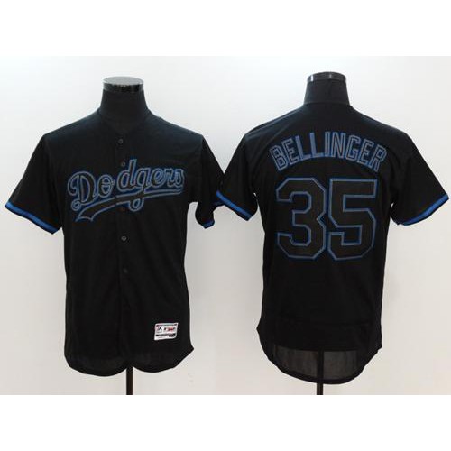 Los Angeles Dodgers #35 Cody Bellinger Black Fashion Stitched Jersey Men's