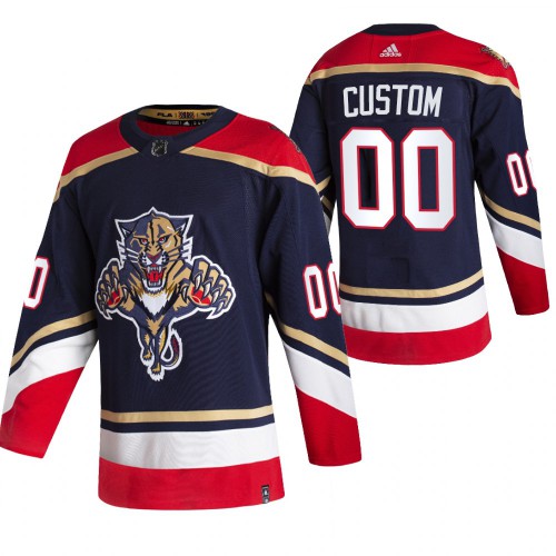 Florida Panthers Custom Black Men's Adidas 2020-21 Alternate Authentic Player Jersey