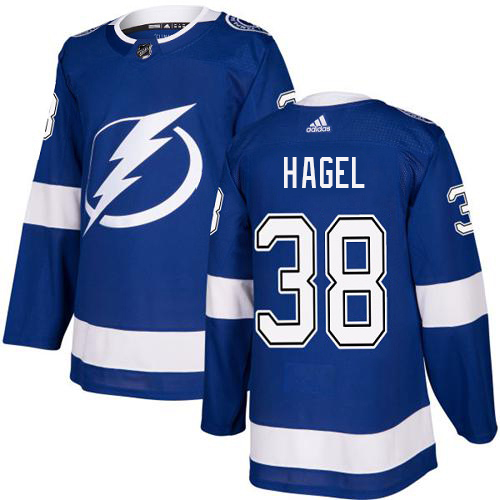 Adidas Tampa Bay Lightning #38 Brandon Hagel Blue Home Authentic Stitched Jersey Men's