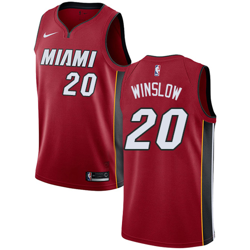 Miami Heat #20 Justise Winslow Red Youth Swingman Statement Edition Jersey Youth