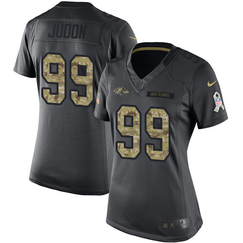 Baltimore Ravens #99 Matthew Judon Black Women's Stitched Limited 2016 Salute to Service Jersey Womens