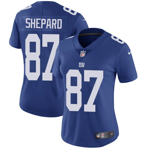 New York Giants #87 Sterling Shepard Royal Blue Team Color Women's Stitched Vapor Untouchable Limited Jersey Womens