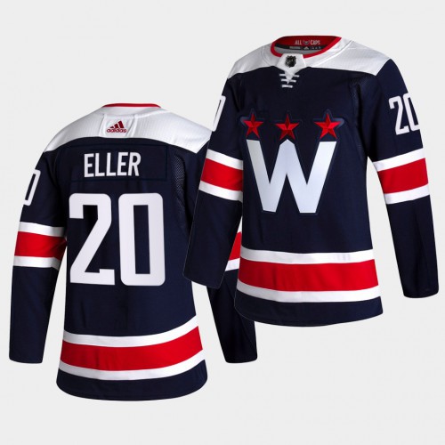 Adidas Washington Capitals #20 Lars Eller Men's 2021-22 Alternate Authentic Jersey - Black Men's