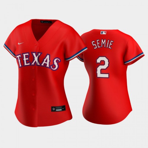 Texas Texas Rangers #2 Marcus Semien Replica Alternate Red Women's Jersey Womens