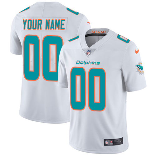 Miami Dolphins Customized White Stitched Vapor Untouchable Limited Youth Jersey