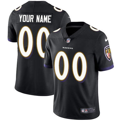 Baltimore Ravens Customized Black Alternate Stitched Vapor Untouchable Limited Youth Jersey
