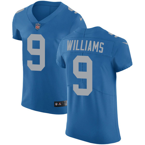 Lions #9 Jameson Williams Blue Throwback Men's Stitched Vapor Untouchable Elite Jersey