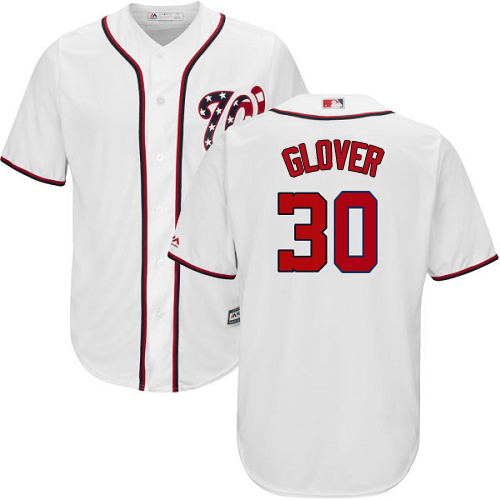 Washington Nationals #30 Koda Glover White New Cool Base Stitched Youth Jersey Youth
