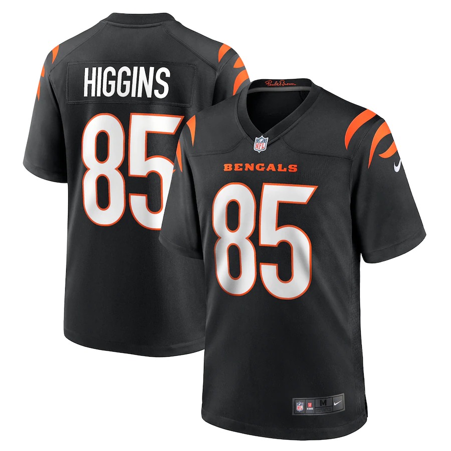 Cincinnati Bengals #85 Tee Higgins Black Game Jersey