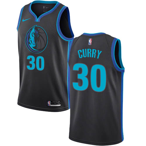 Dallas Mavericks #30 Seth Curry Anthracite Swingman City Edition 2018/19 Jersey Mens