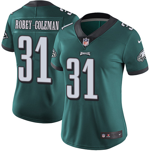 Philadelphia Eagles #31 Nickell Robey-Coleman Green Team Color Women's Stitched Vapor Untouchable Limited Jersey Womens