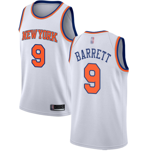 New York Knicks #9 R.J. Barrett White Youth Swingman Association Edition Jersey Youth