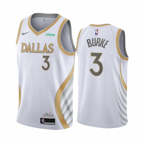 Dallas Mavericks #3 Trey Burke White Youth Swingman 2020-21 City Edition Jersey Youth