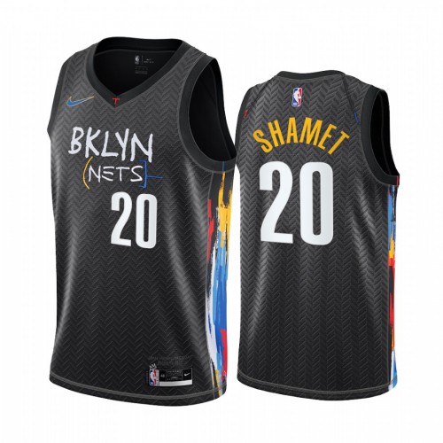 Brooklyn Nets #20 Landry Shamet Black Womens Swingman 2020-21 City Edition Jersey Womens