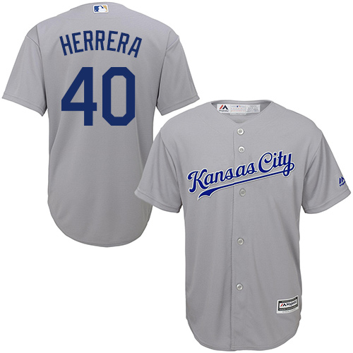 Kansas City Royals #40 Kelvin Herrera Grey Cool Base Stitched Youth Jersey Youth
