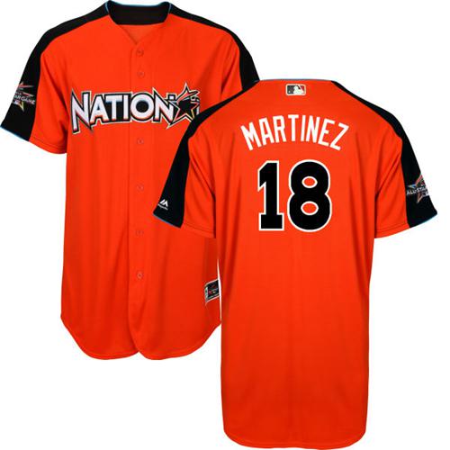 St.Louis Cardinals #18 Carlos Martinez Orange 2017 All-Star National League Stitched Youth Jersey Youth