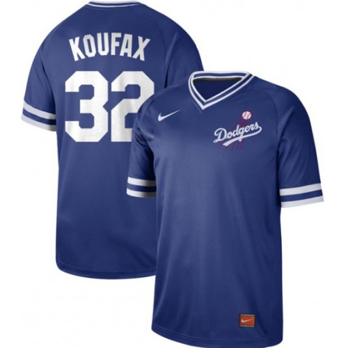 Los Angeles Dodgers #32 Sandy Koufax Royal Authentic Cooperstown Collection Stitched Jersey Men's