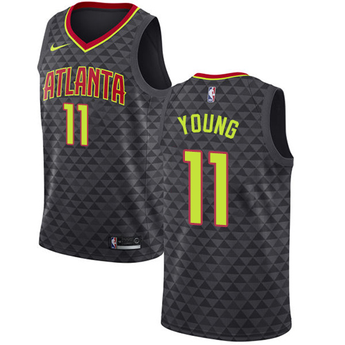 Atlanta Hawks #11 Trae Young Black Youth Swingman Icon Edition Jersey Youth