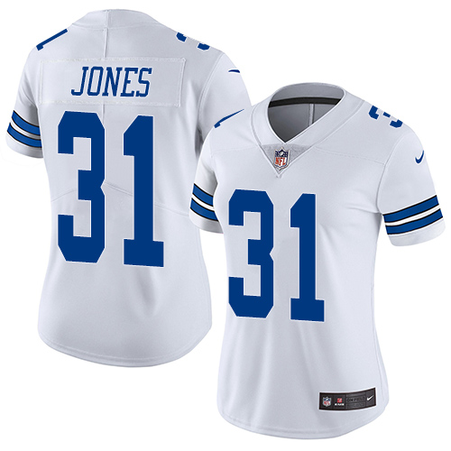 Dallas Cowboys #31 Byron Jones White Women's Stitched Vapor Untouchable Limited Jersey Womens